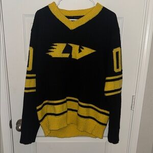 Louis Vuitton V-Neck Sweater in Black and Yellow